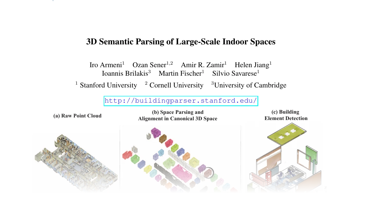 First page of 3D Semantic Parsing of Large-Scale Indoor Spaces